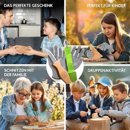 Eli® Schnitzmesser Kinder mit Filztasche ab 6 Jahre