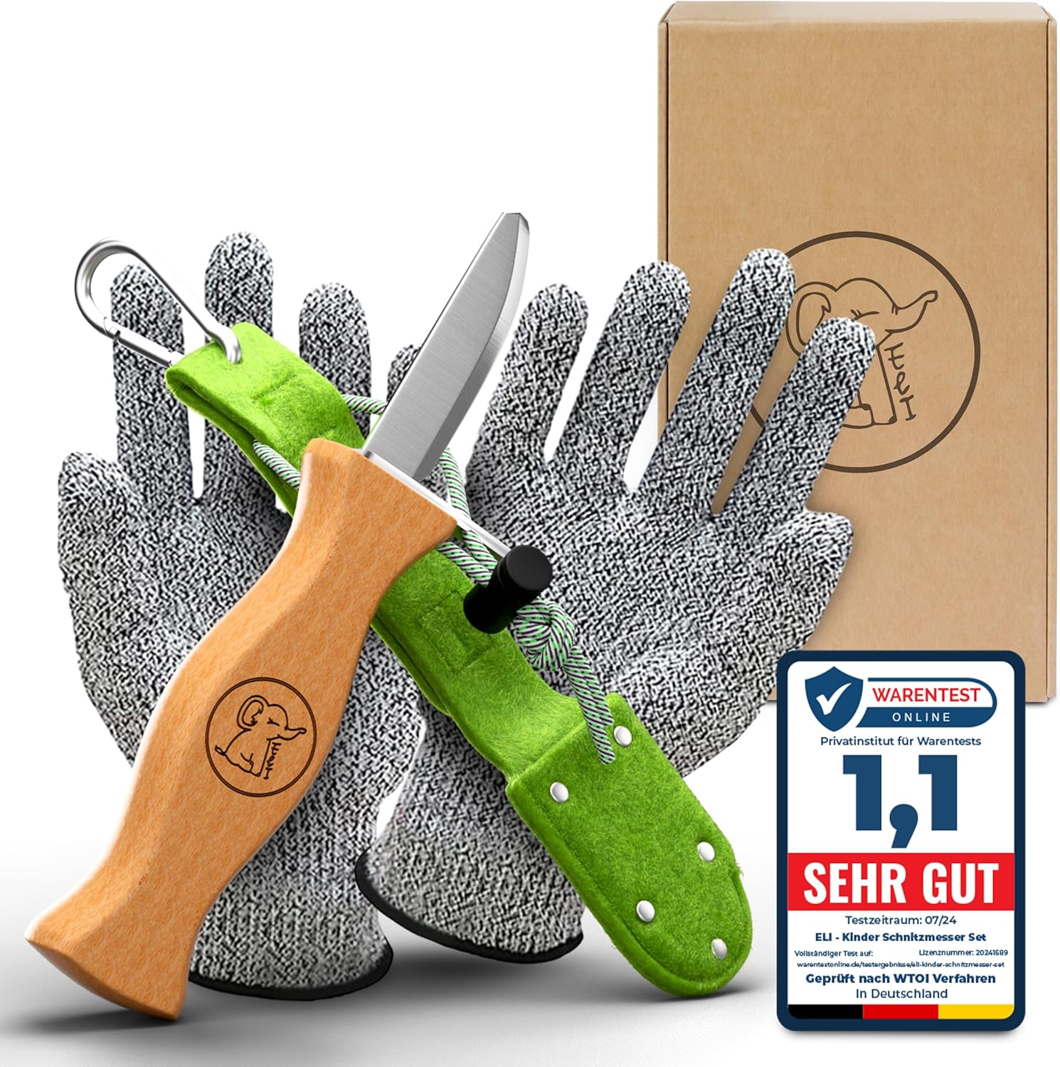 Eli® Schnitzmesser für Kinder – sicheres Kindermesser ab 6 Jahren