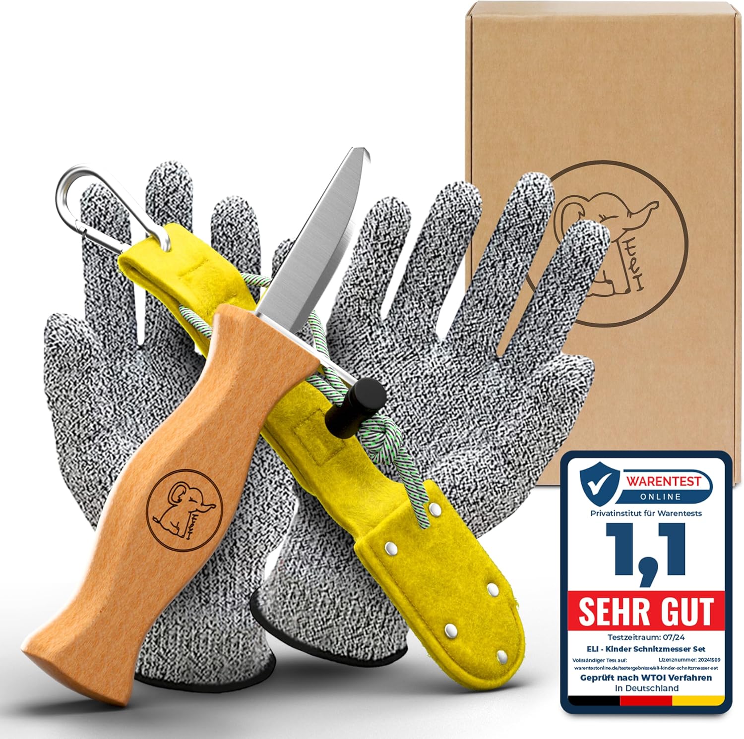 Eli® Schnitzmesser für Kinder – sicheres Kindermesser ab 6 Jahren