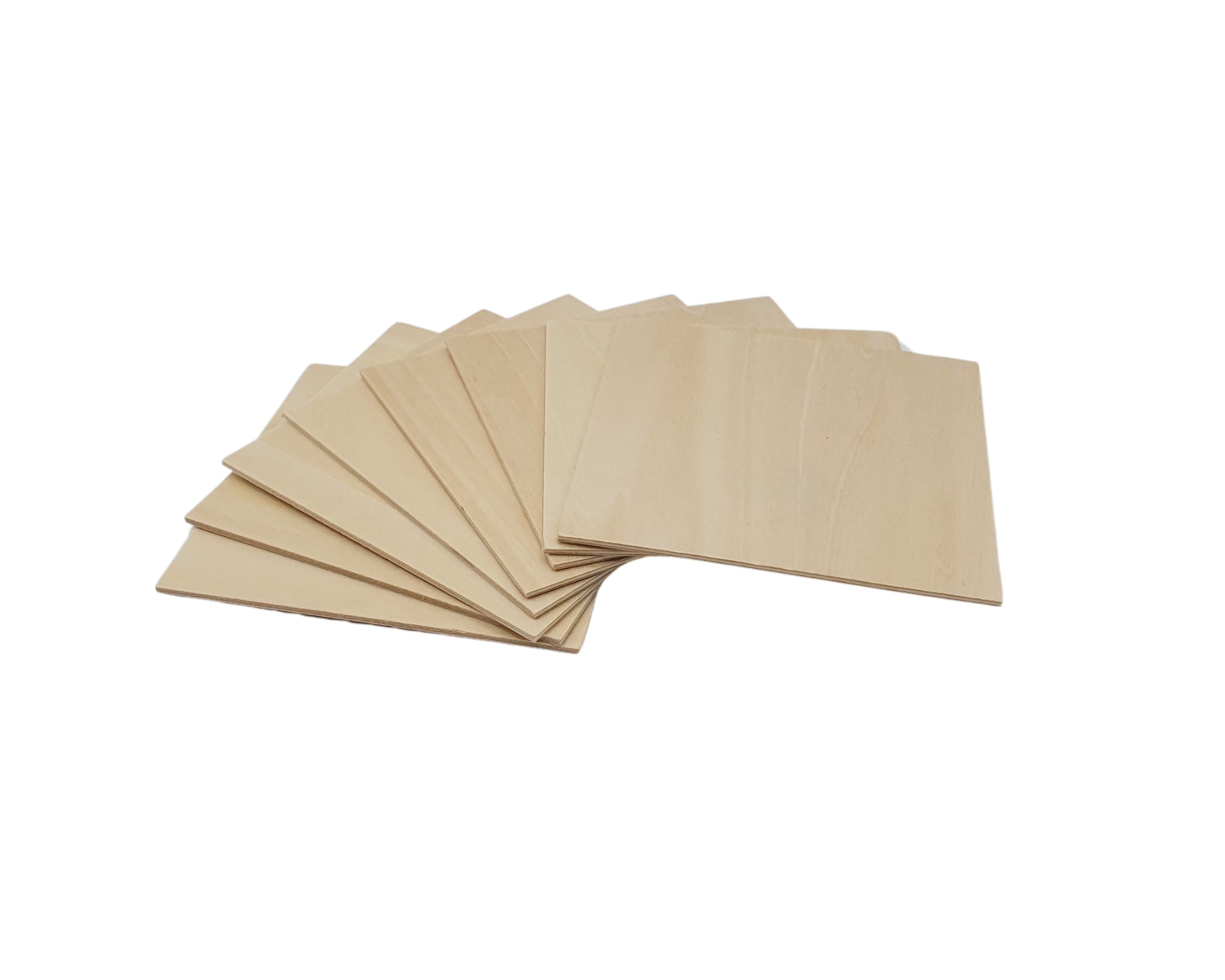 8 Stück Sperrholzplatten 100 x 100 x 2 mm