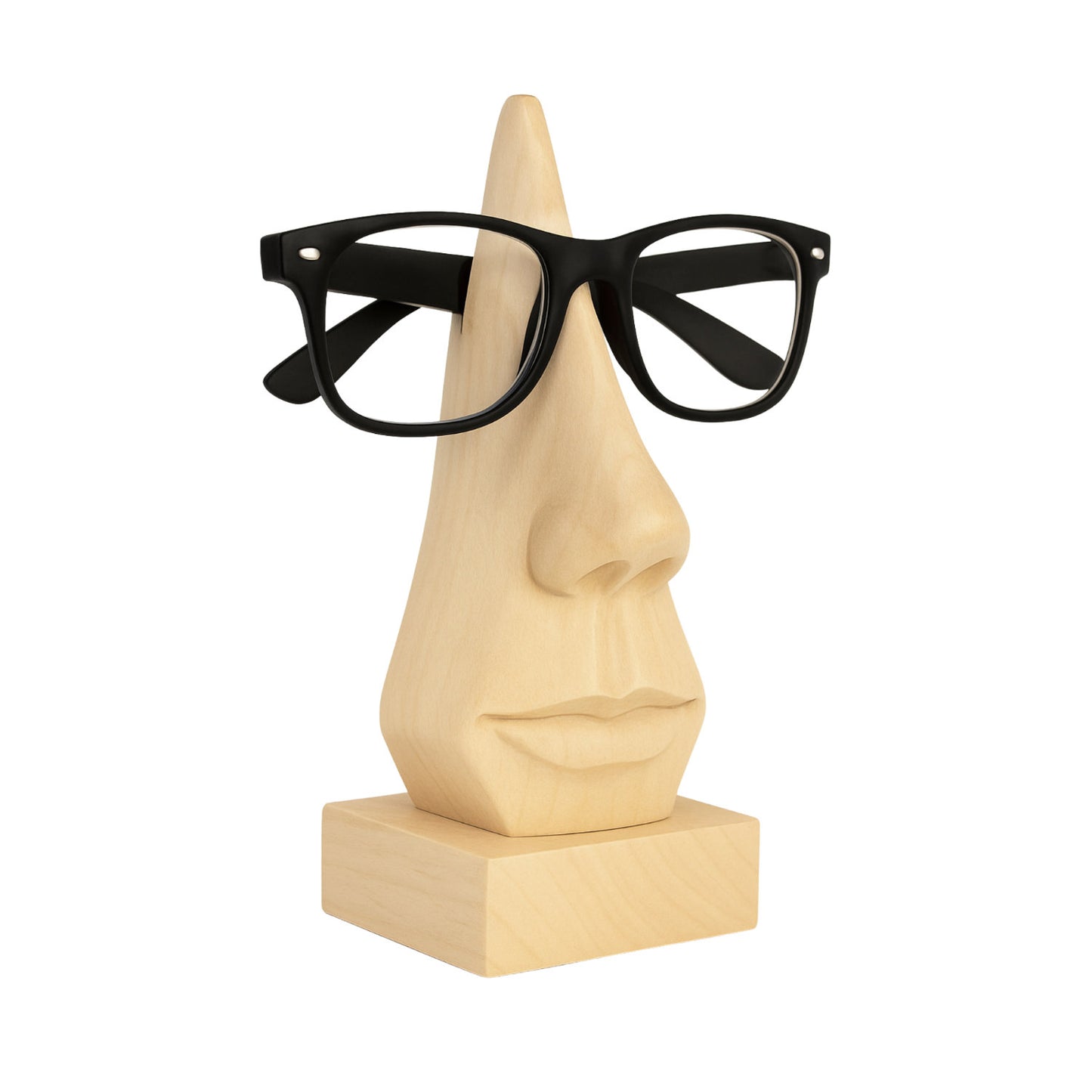 Schnitzrohling Brillenhalter „Nase“ (15 x 6,5 x 5 cm)