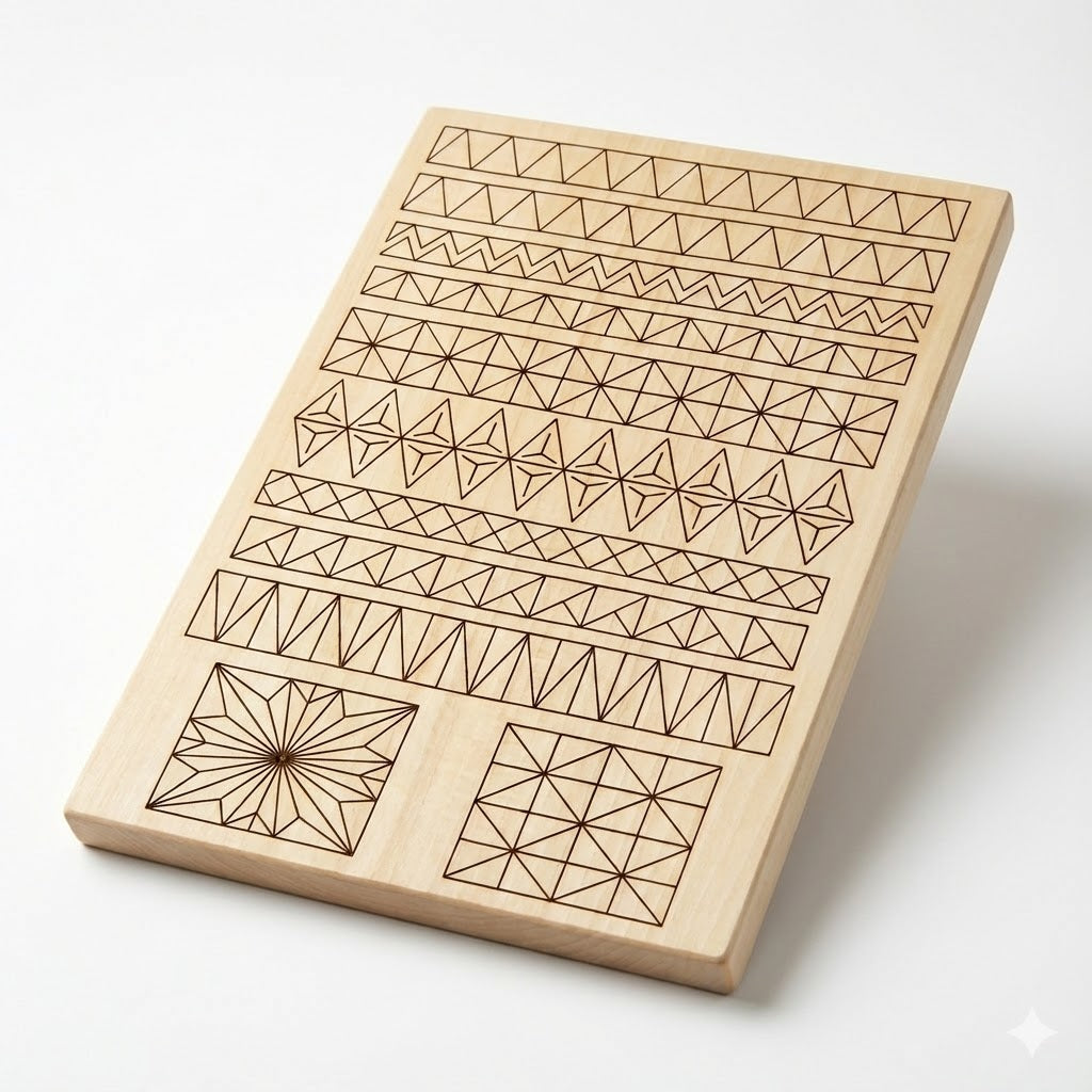 Carving blank 30 x 20 cm with patterns