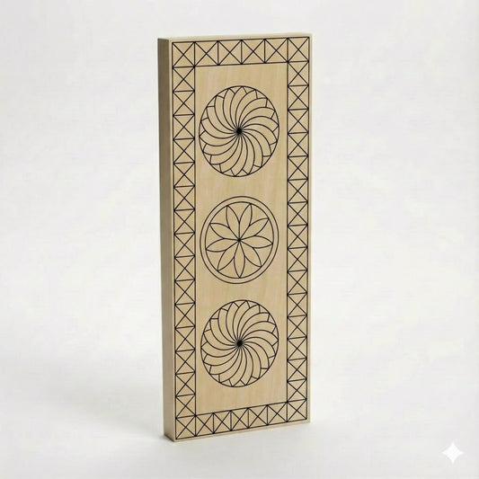 Kerbschnitzrohling 30 x 12 cm mit Mustern