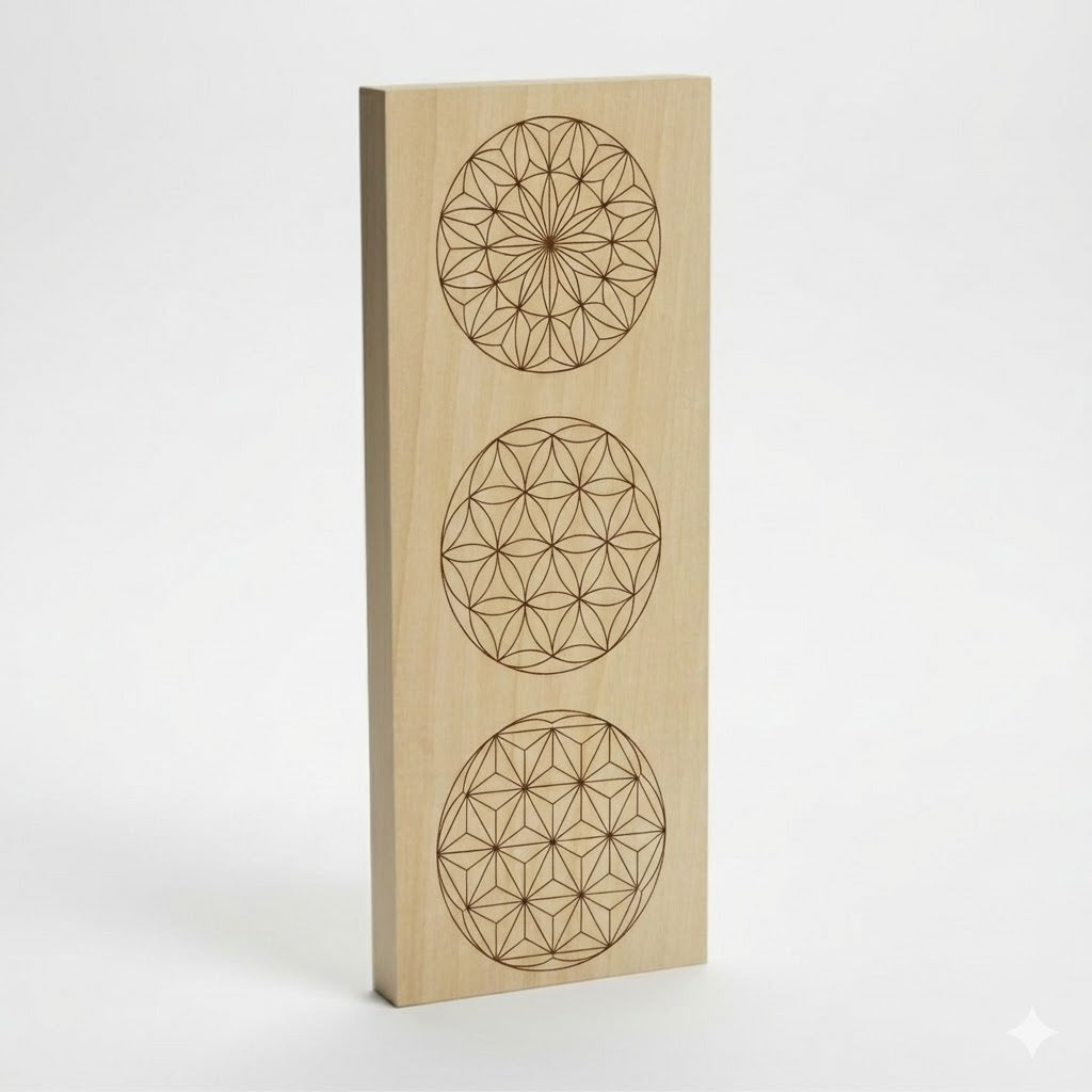 Kerbschnitzrohling 30 x 12 cm mit Mustern