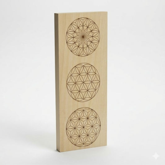 Kerbschnitzrohling 30 x 12 cm mit Mustern