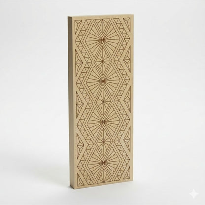 Kerbschnitzrohling 30 x 12 cm mit Mustern