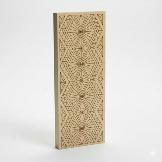 Kerbschnitzrohling 30 x 12 cm mit Mustern