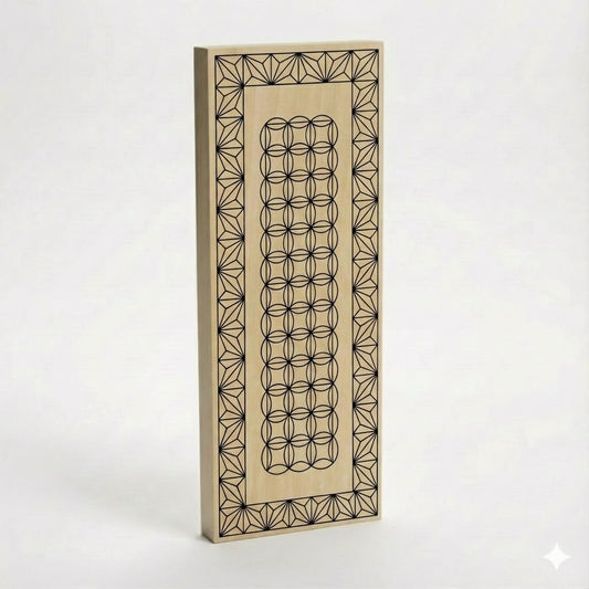 Kerbschnitzrohling 30 x 12 cm mit Mustern