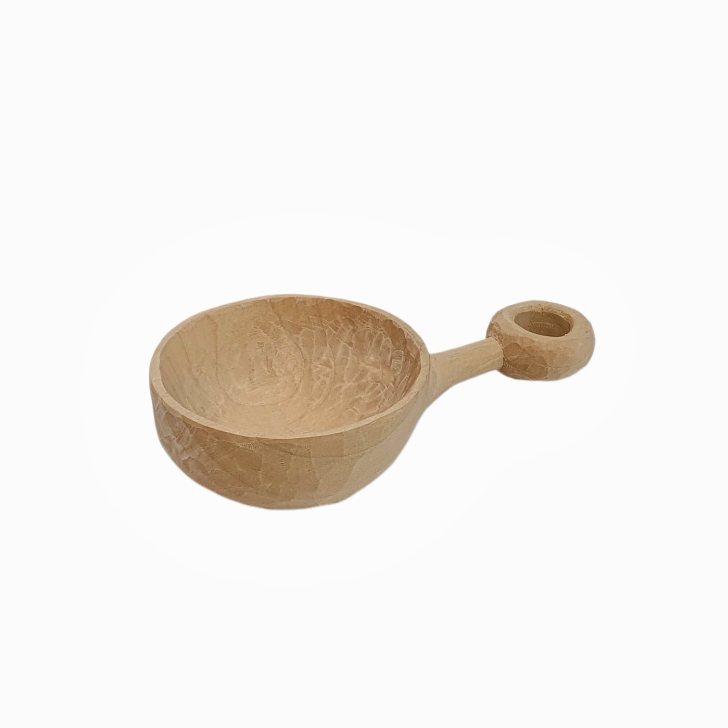 Schnitzrohling Holzschüssel  mit Griff 16,5 cm