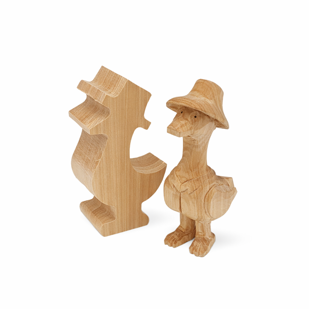 Carving blank Mr. Duck with Hat