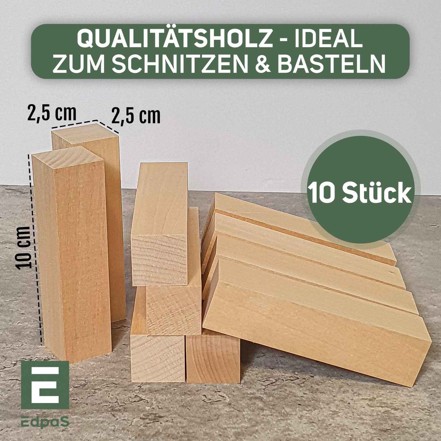 Erlenholz 10 Stk Holzblöcke