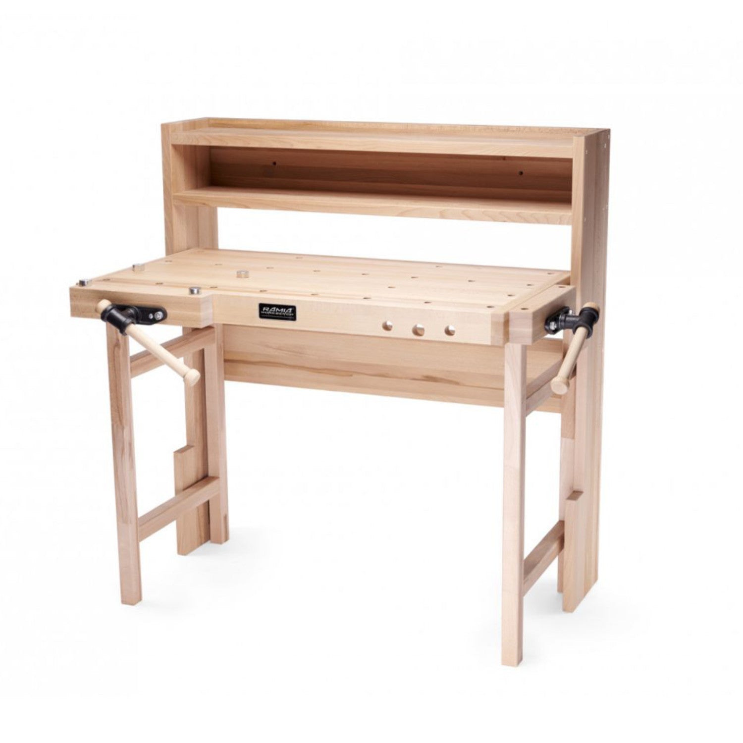 Klappbare Hobelbank aus Buchenholz