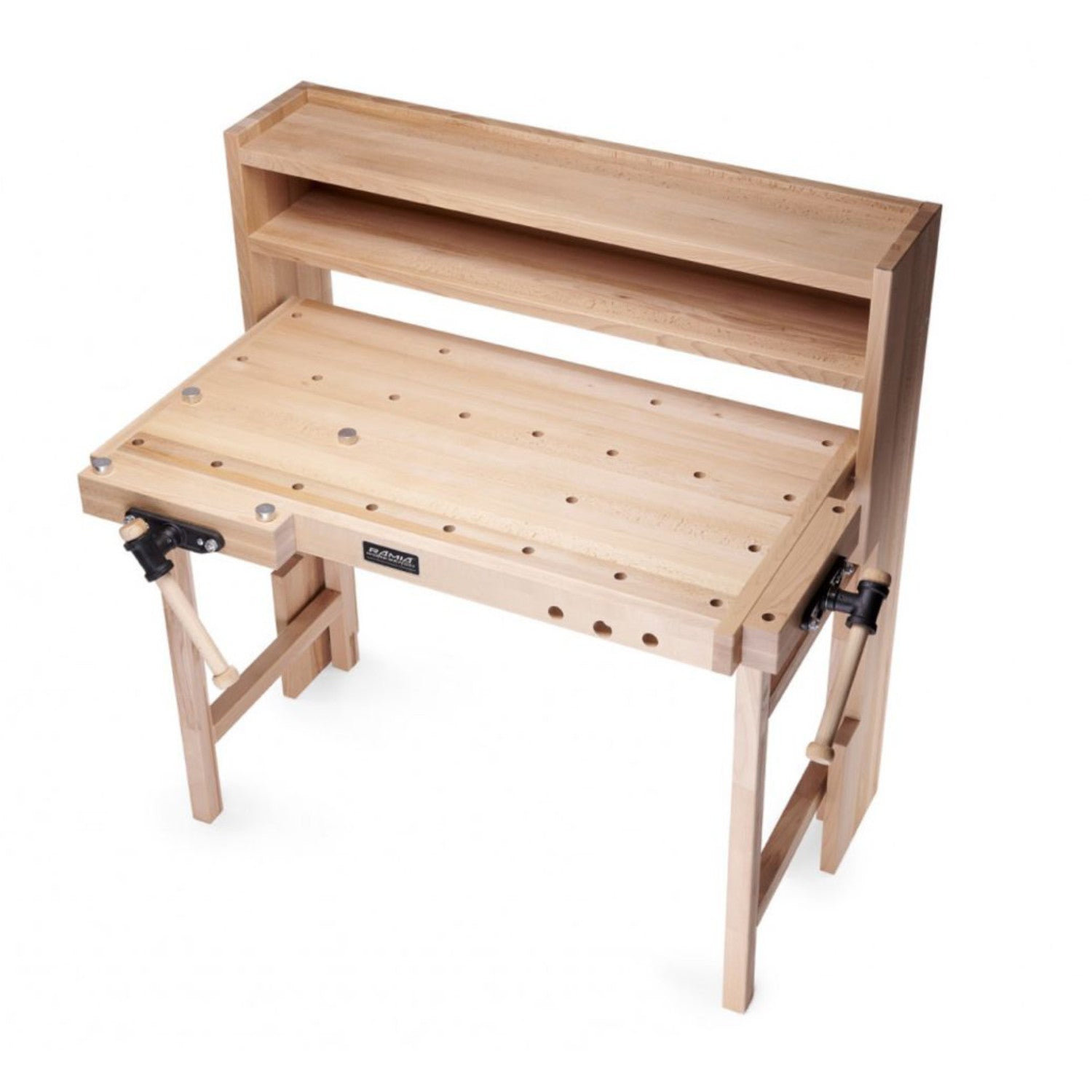 Klappbare Hobelbank aus Buchenholz