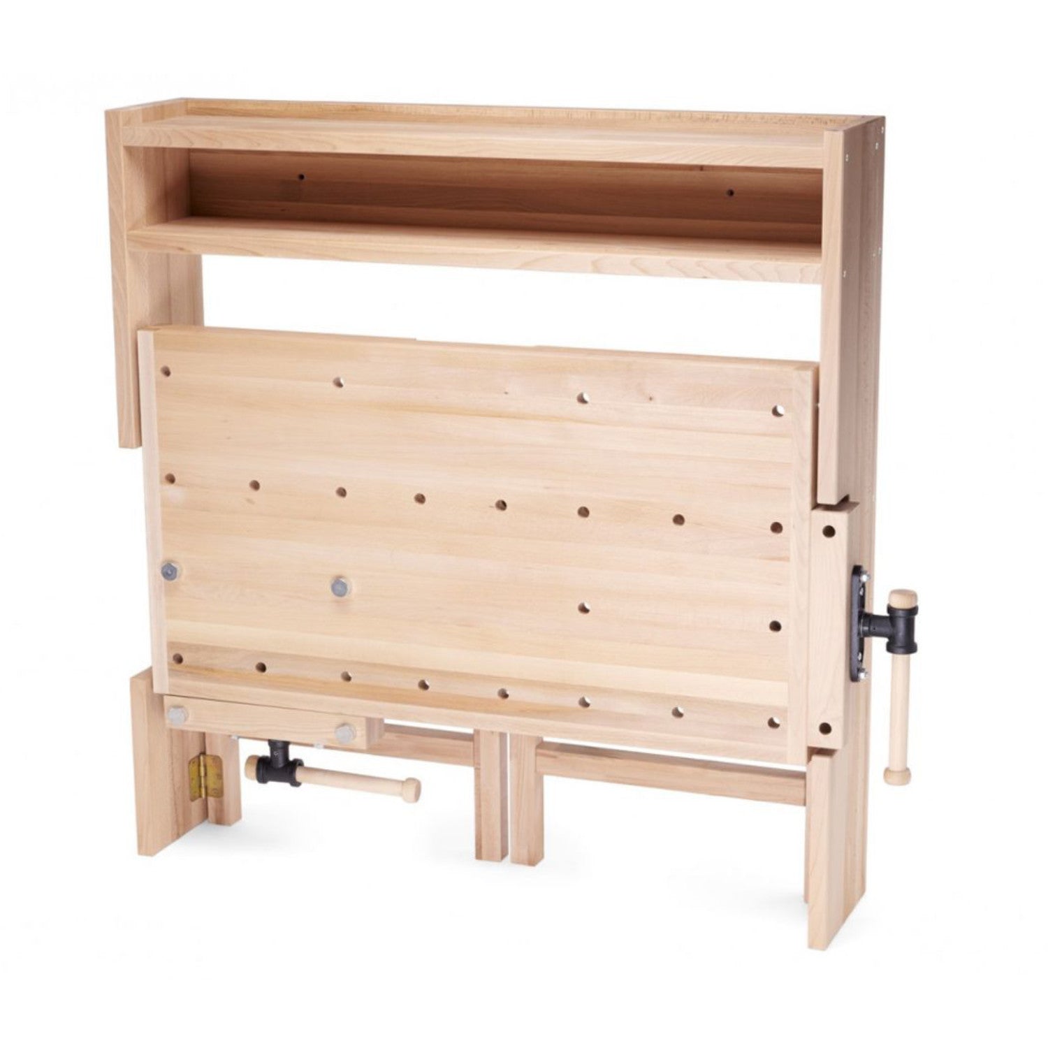 Klappbare Hobelbank aus Buchenholz