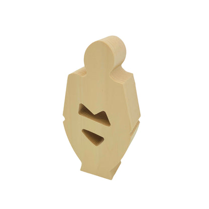 Schnitzrohling „Sitzende Gestalt“  (23 x 9 x 5 cm)