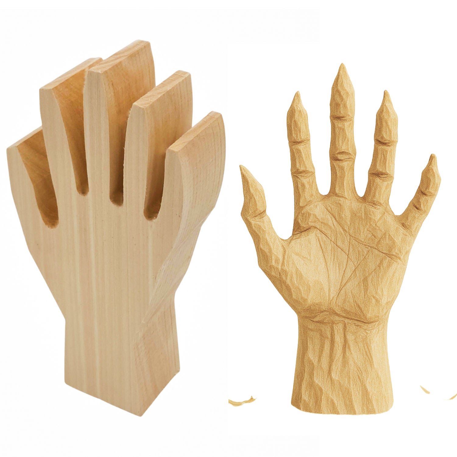 Hand-carved linden wood blank