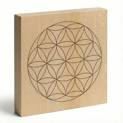 Kerbschnitzrohling 12 x 12 cm mit Mustern