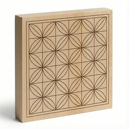 Kerbschnitzrohling 12 x 12 cm mit Muster