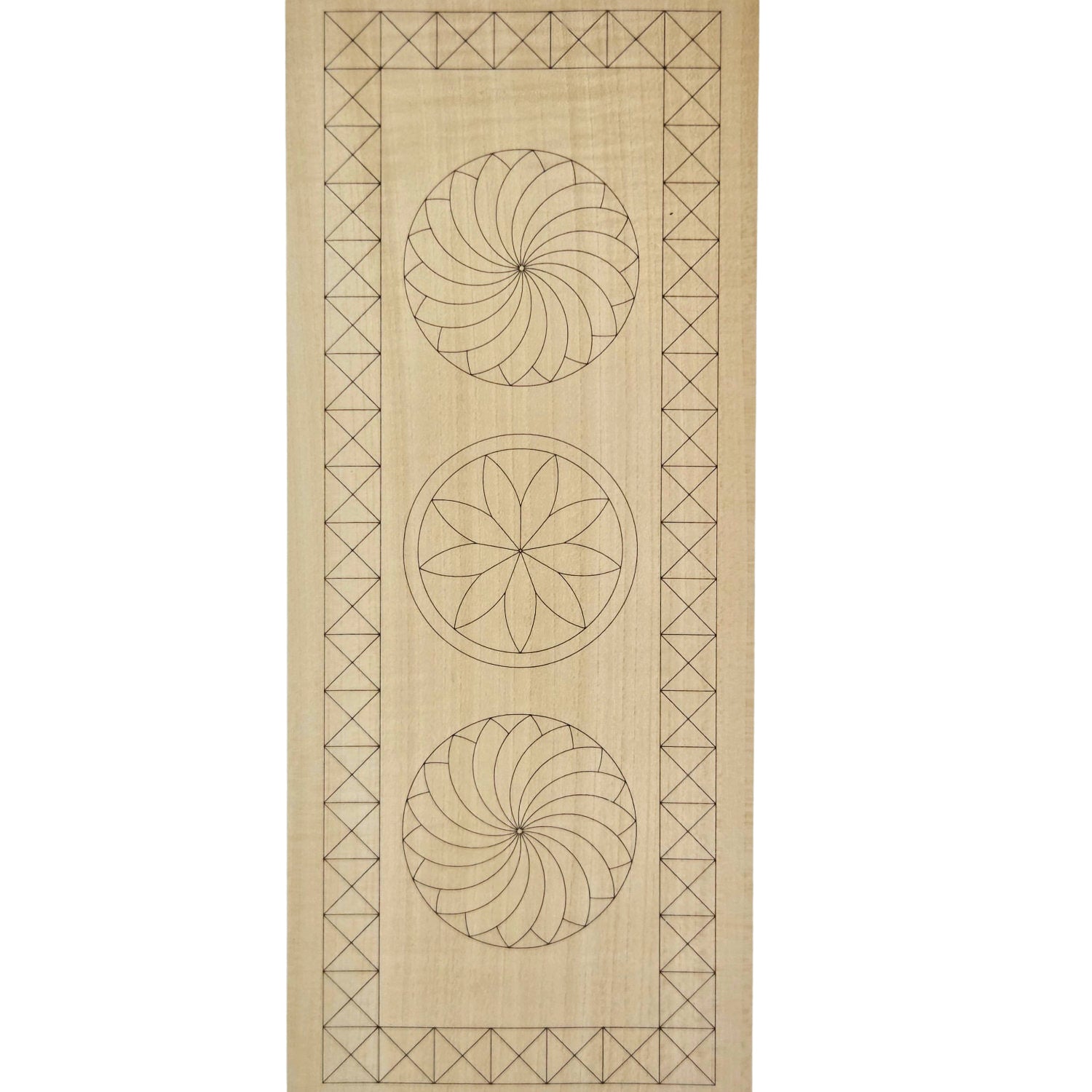 Carving blank 30 x 12 cm with patterns