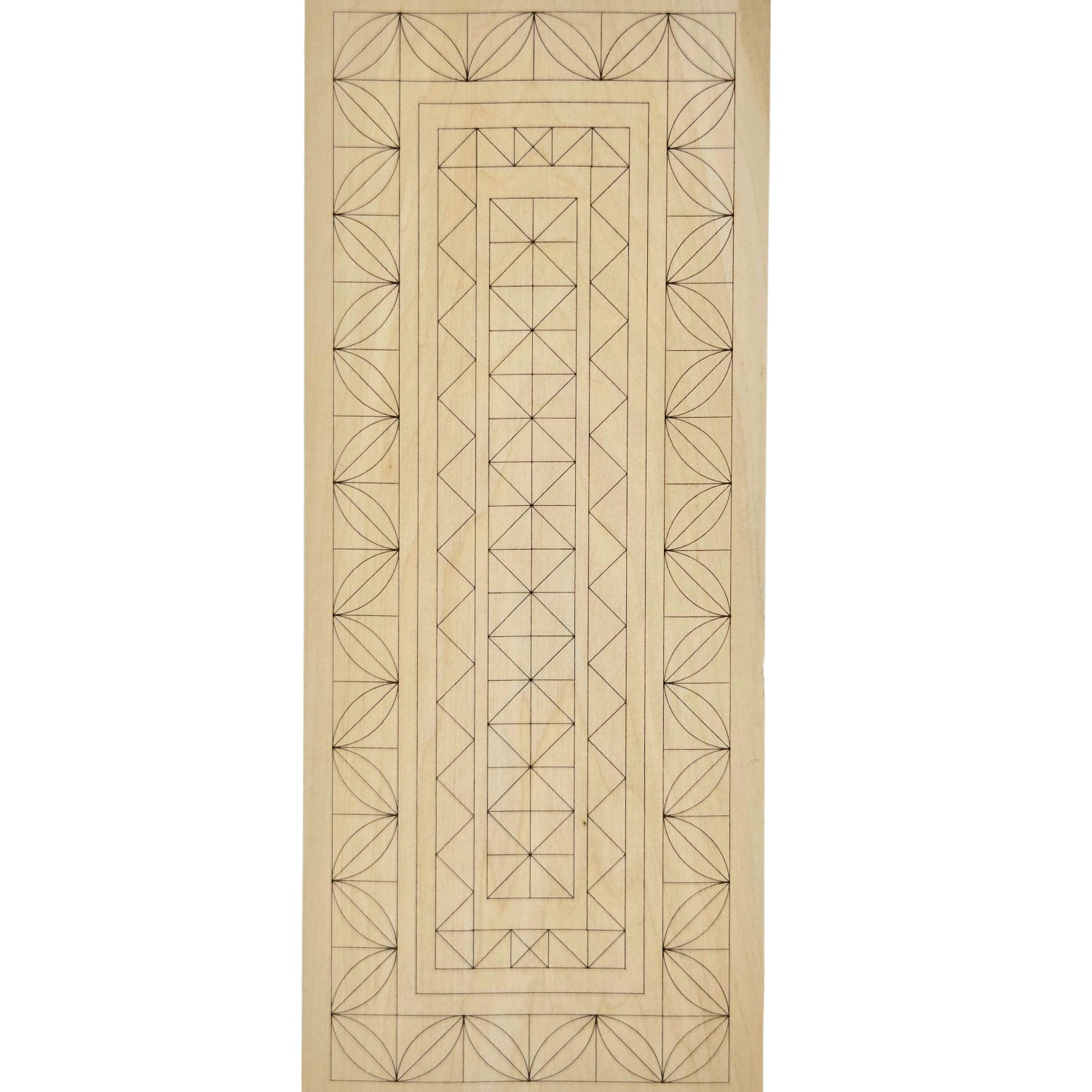 Kerbschnitzrohling 30 x 12 cm mit Mustern