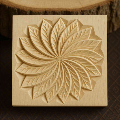 Kerbschnitzrohling 12 x 12 cm mit Mustern