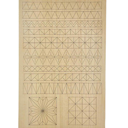 Kerbschnitzrohling 30 x 20 cm mit Mustern