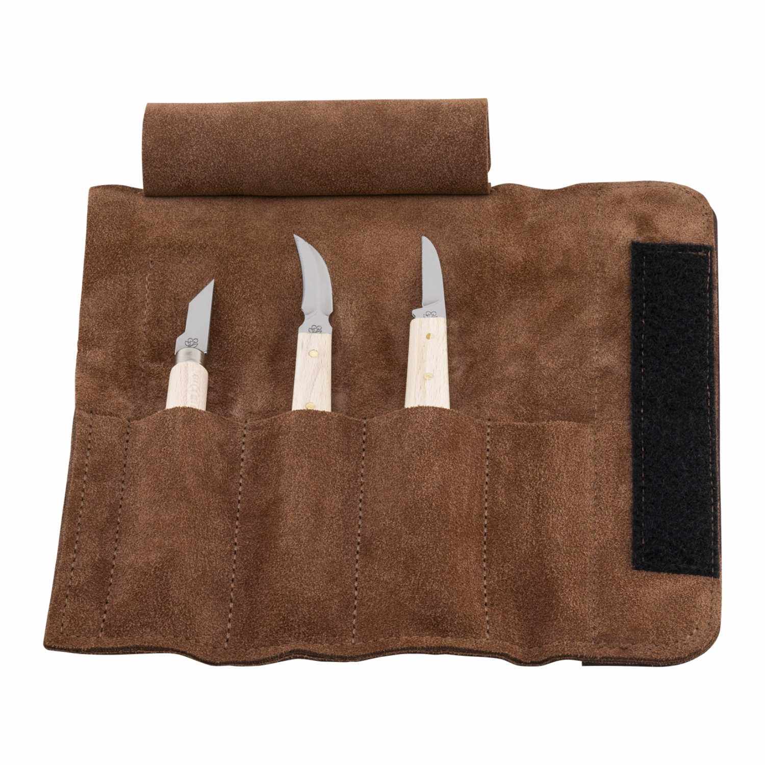 Kirschen Ledertasche für Kerbschnitzmesser