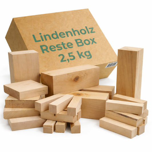 Lindenholz Reste Paket 2,5 KG Box