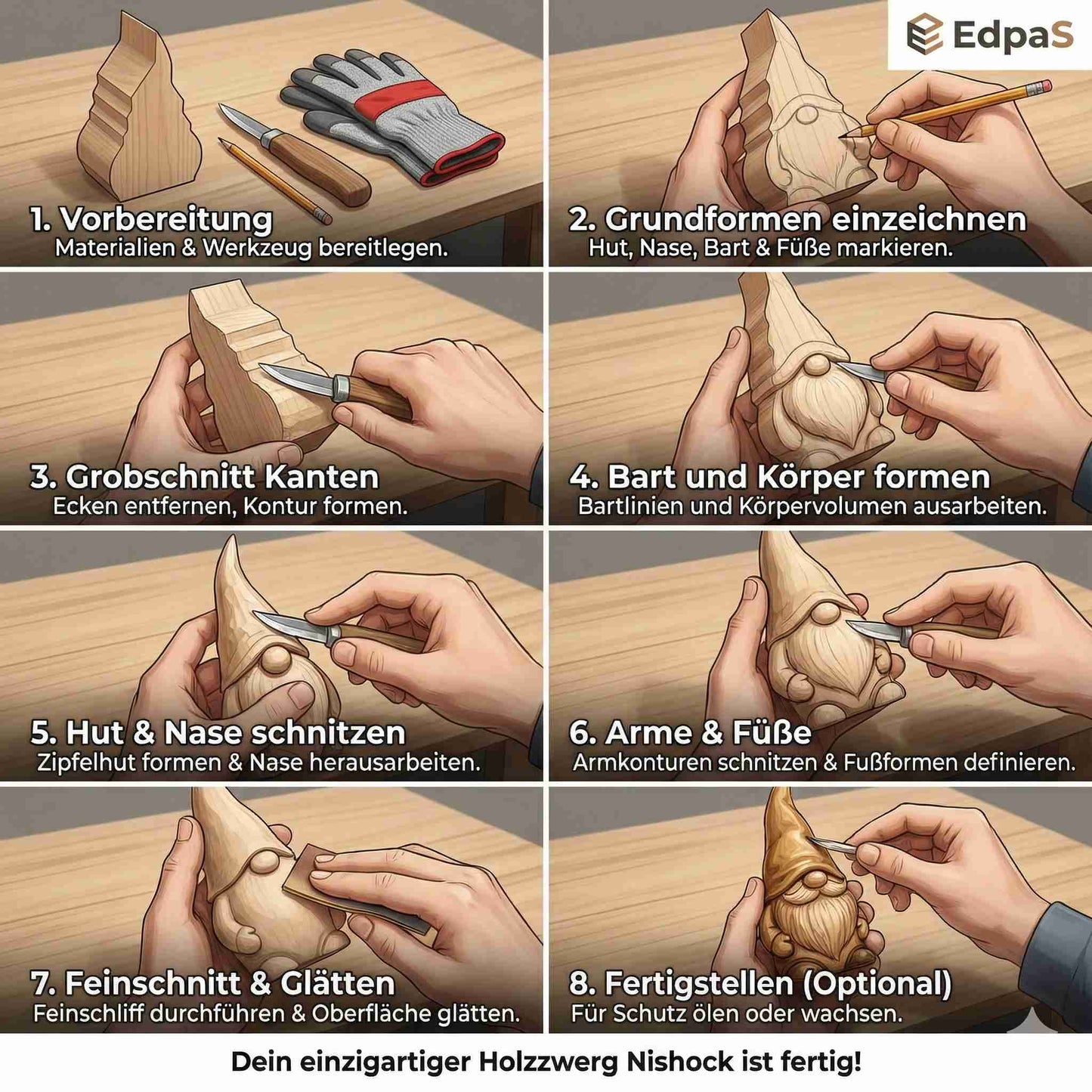 Schnitzrohling Zwerg Tomar