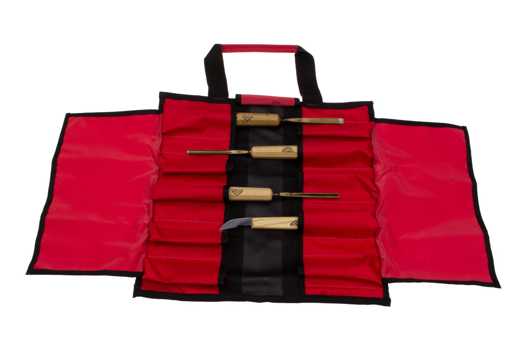 STUBAI 4-piece carving set "Beginner 52" incl. rolling bag