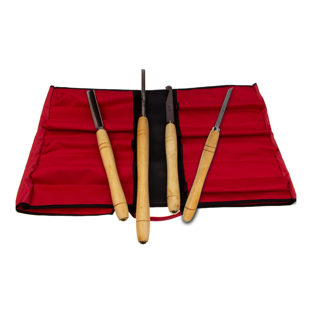 Drechseleisensatz 4-tlg.von Stubai mit Rolltasche "Grundausstattung“