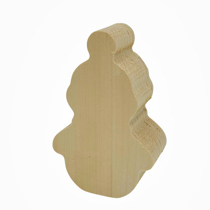 Schnitzrohling „Winterfreund Schneemann“ | 14,5 × 10 × 5 cm
