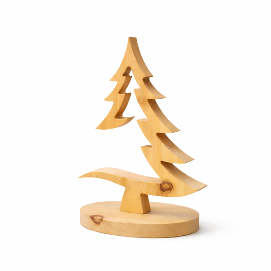 Zirbenholz Weihnachtsbaum –  mit Glaskugel