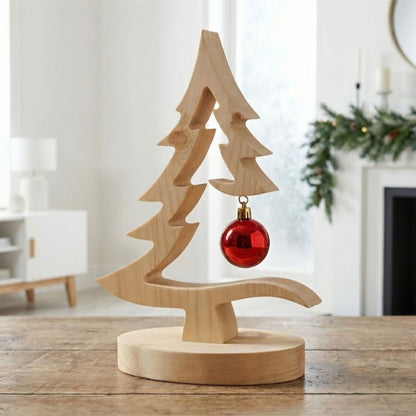 Zirbenholz Weihnachtsbaum –  mit Glaskugel