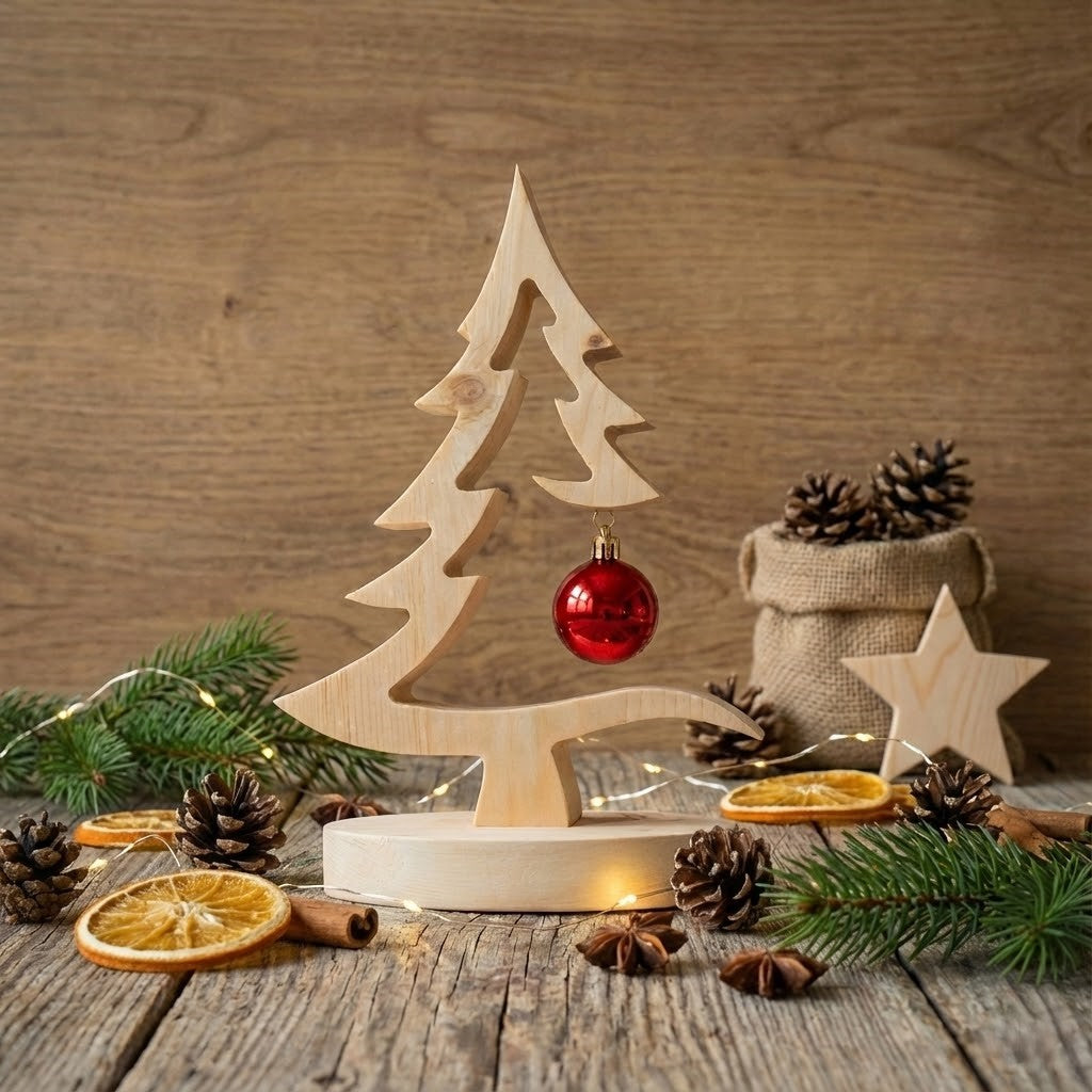 Swiss pine Christmas tree – with glass ball